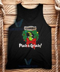 Pinch A Grinch Christmas Tank Top Adult Size S-2XL