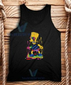 Trippy Bart Simpsons Tank Top Adult Size S-2XL