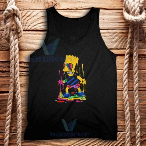 Trippy Bart Simpsons Tank Top Adult Size S-2XL