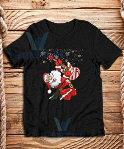 Santa Guitar Christmas T-Shirt Unisex Adult Size S - 3XL