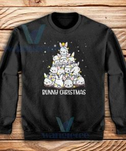 Bunny Christmas Sweatshirt Unisex Adult Size S-3XL