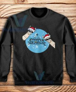 Christmas Llama Cute Sweatshirt Adult Size S-3XL