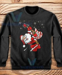 Santa Guitar Christmas Sweatshirt Unisex Adult Size S-3XL