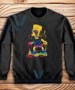 Trippy Bart Simpsons Sweatshirt Adult Size S-3XL