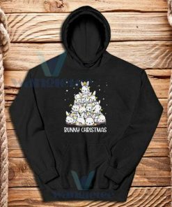 Bunny Christmas Hoodie Unisex Adult Size S-3XL