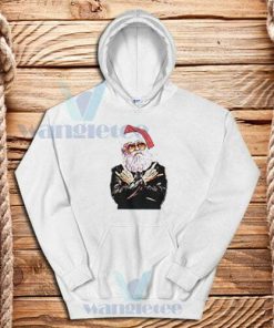 Rock N Roll Santa Christmas Hoodie Adult Size S-3XL