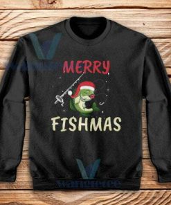 Xmas Merry Fishmas Sweatshirt Adult Size S-3XL