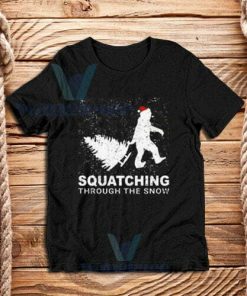 Xmas Bigfoot Squatching T-Shirt Adult Size S - 3XL