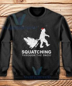 Xmas Bigfoot Squatching Sweatshirt Adult Size S-3XL