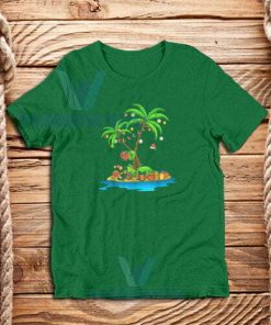 Palm-Tree-Tropical-T-Shirt-Green