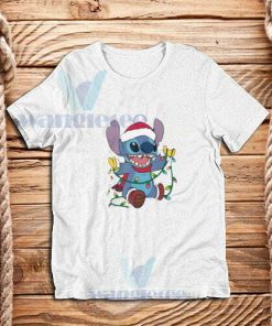 Stitch-Christmas-Lights-T-Shirt-White