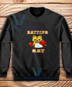 Batting-Cat-Sweatshirt-Black