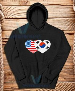 Patriotik-Amerika-Korea-Hoodie-Black