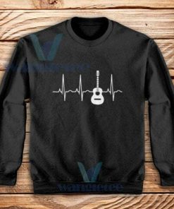 Acoustic Guitar Heartbeat Sweatshirt